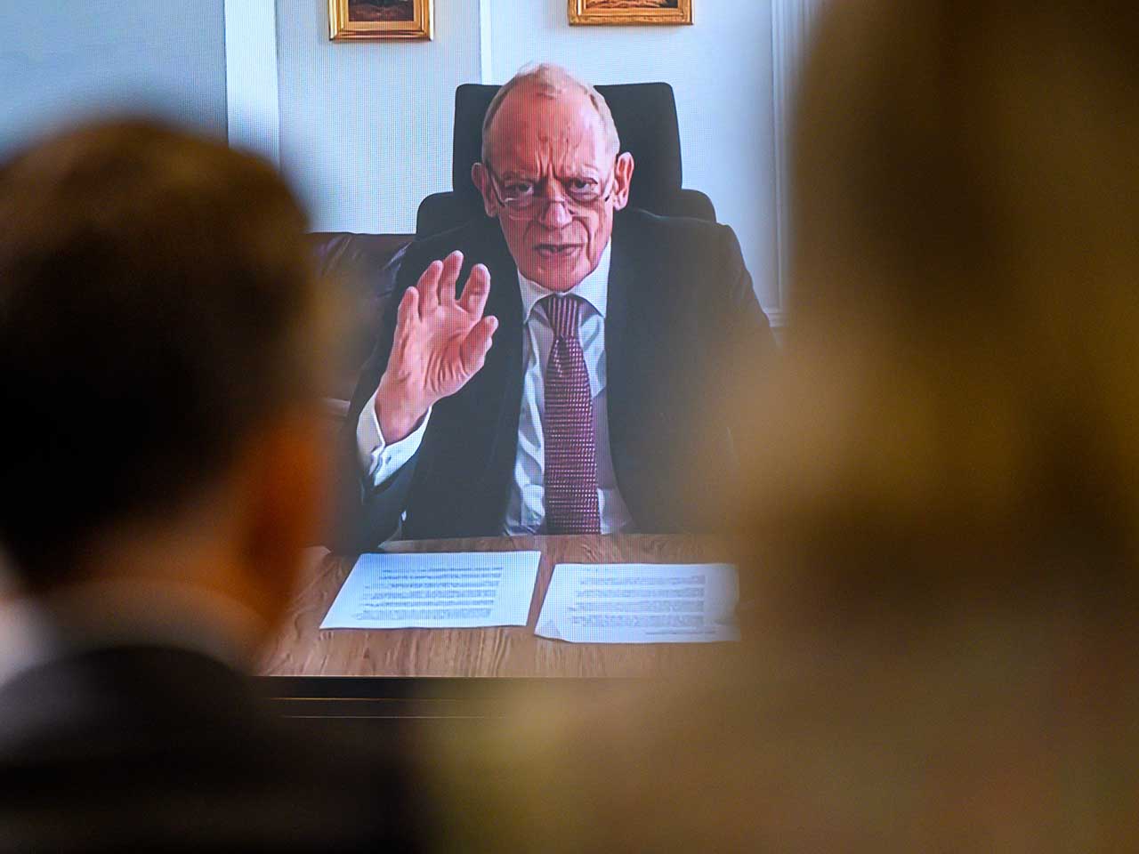 Gerry Grimstone speaks via pre-recorded video at strategy launch