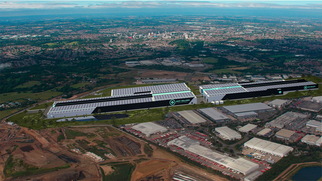 West Midlands Gigafactory. Aerial view.