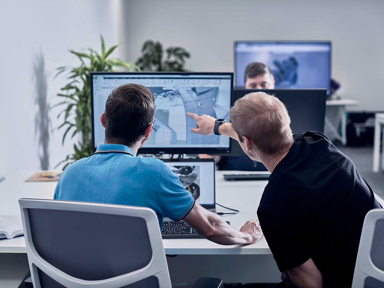 Designers work at Norton Motorcycles new HQ in Solihull