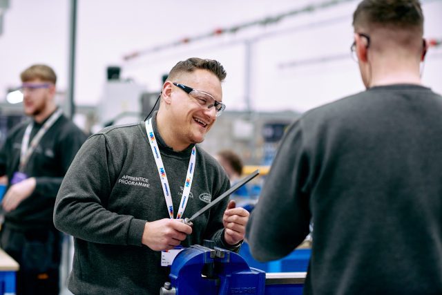 Jaguar Land Rover apprentices.