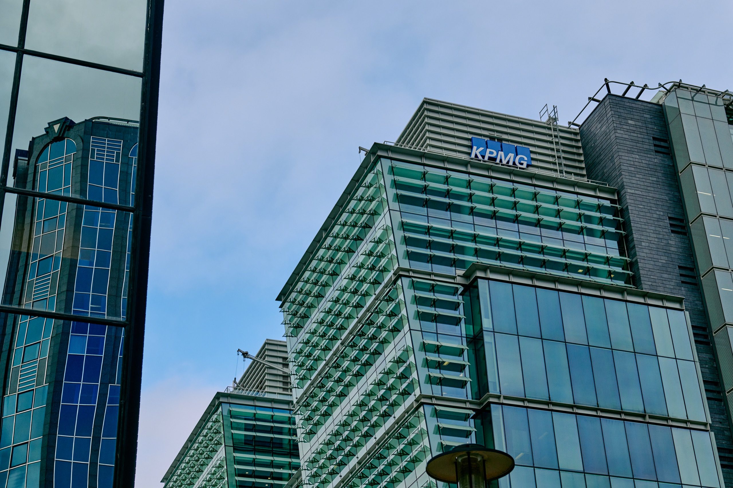 KPMG logo on a building at Snow Hill.