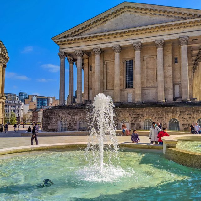 Fountain in Chamberlain Square, Paradise Birmingham.