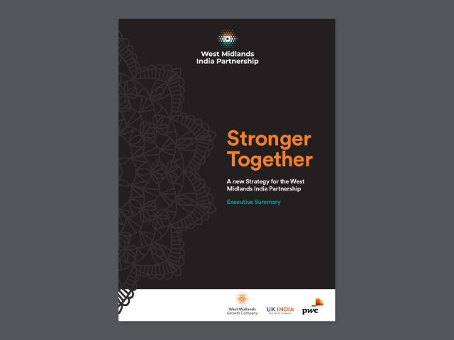 'Strategy for the West Midlands India Partnership' summary cover.