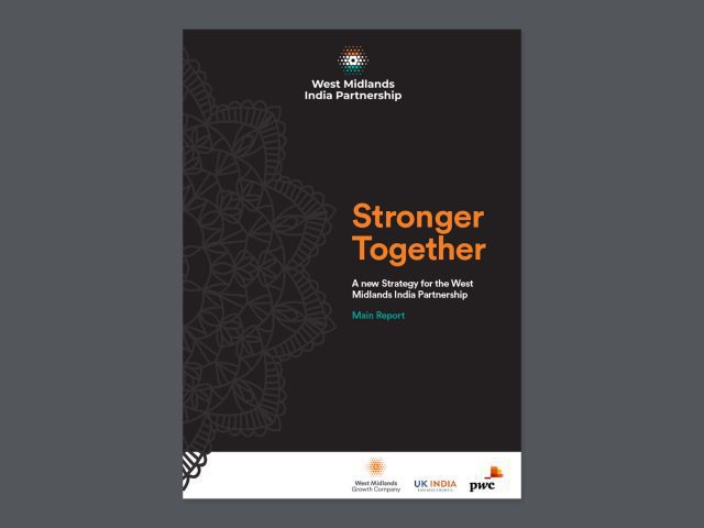 'Strategy for the West Midlands India Partnership' main report cover.