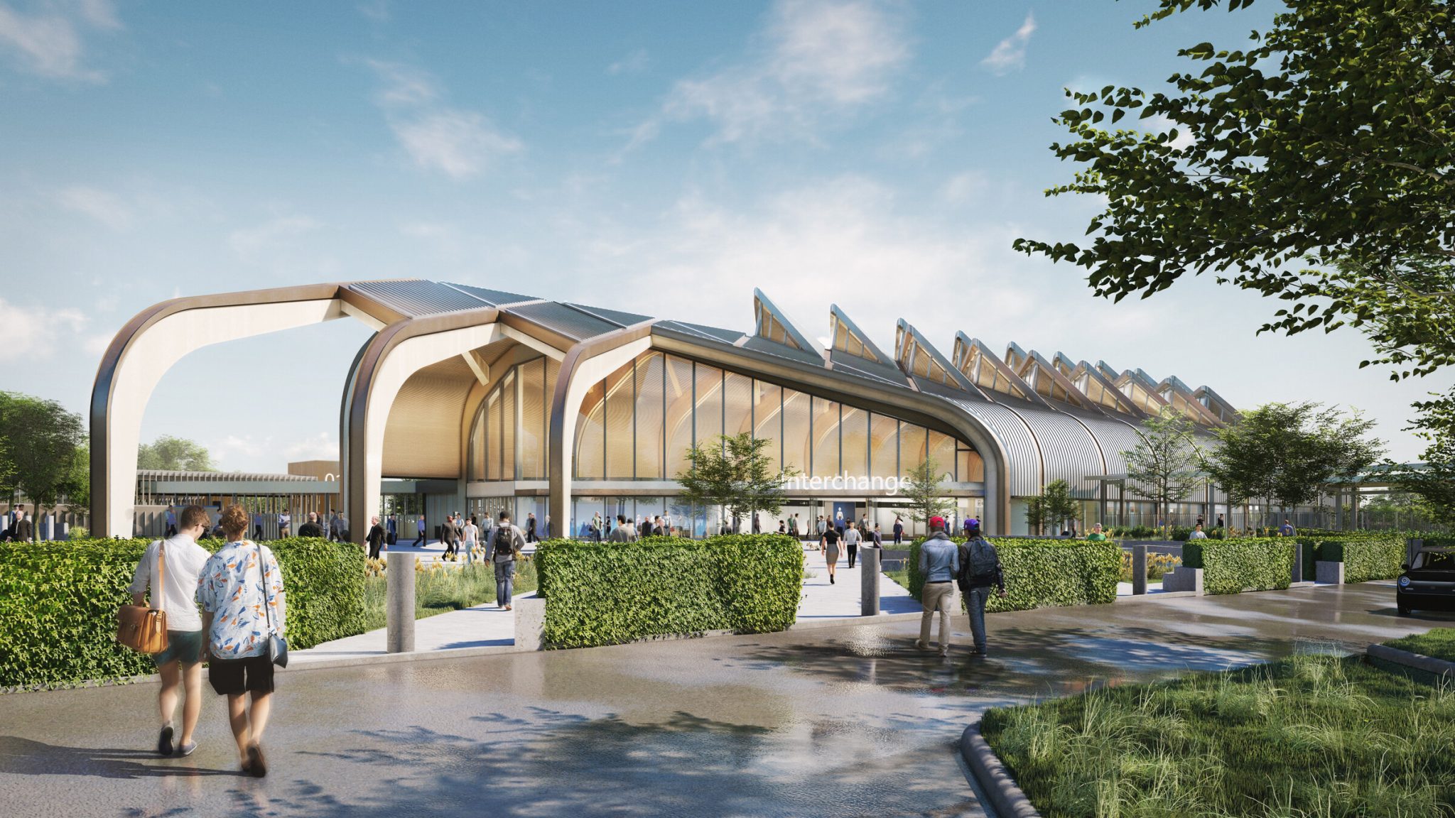 HS2 Interchange entrance. CGI.