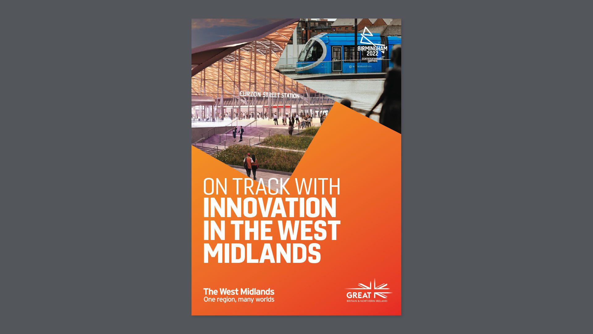 'On track with innovation in the West Midlands' brochure cover.