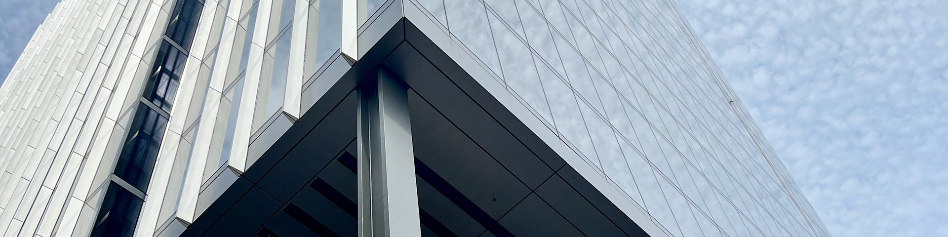 Looking up from the base of a high-rise office building, 103 Colmore Row, Birmingham.