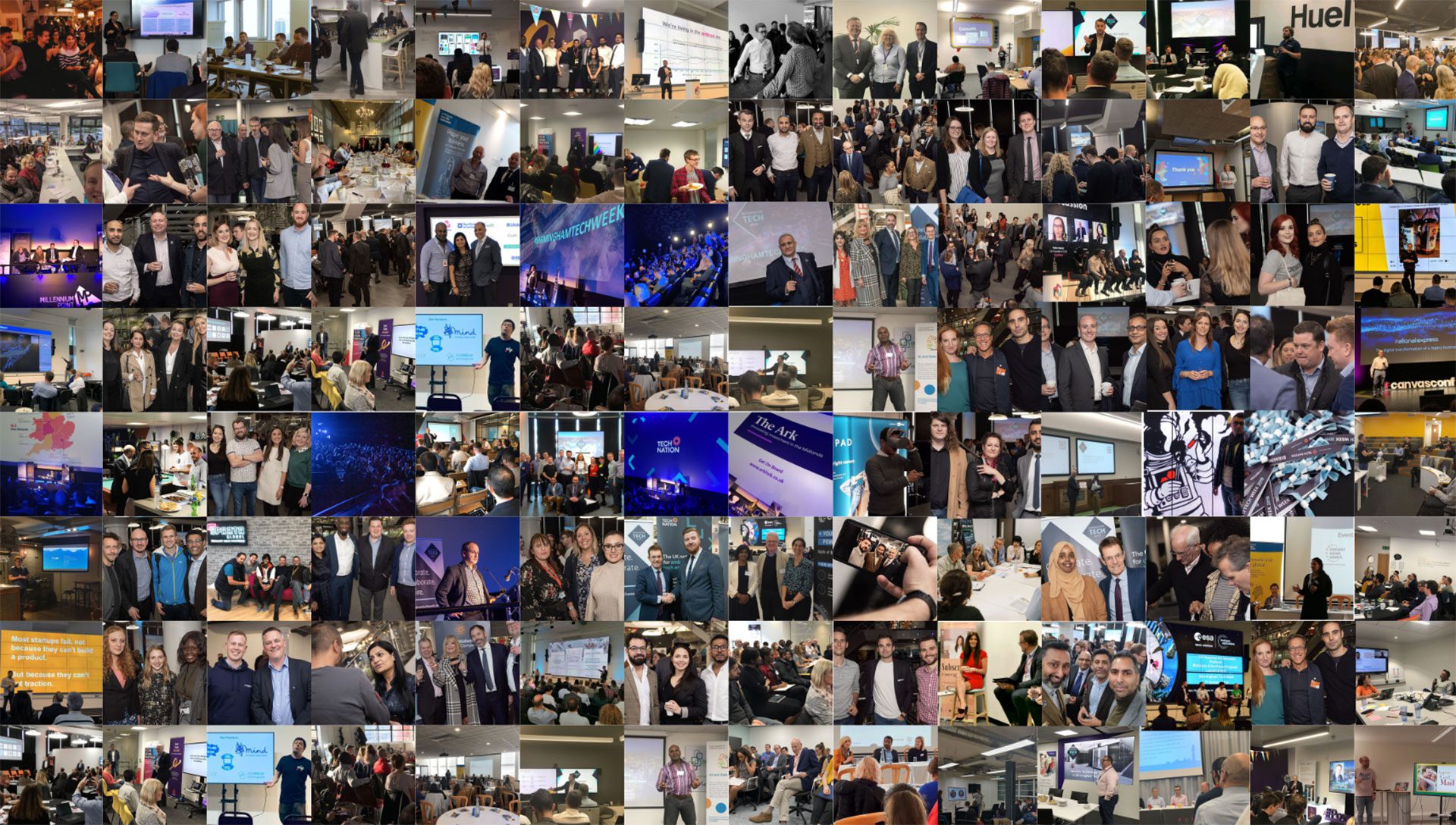 Collage of moments from Birmingham Tech Week.