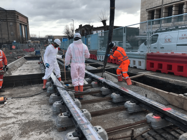 Work is already well underway on the Wednesbury to Brierley Hill tram extension