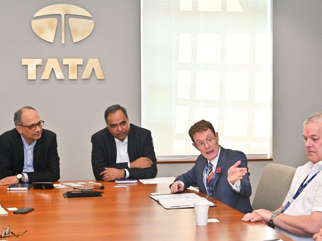 Mayor Andy Street and Cllr Ian Brookfield at Tata Motors