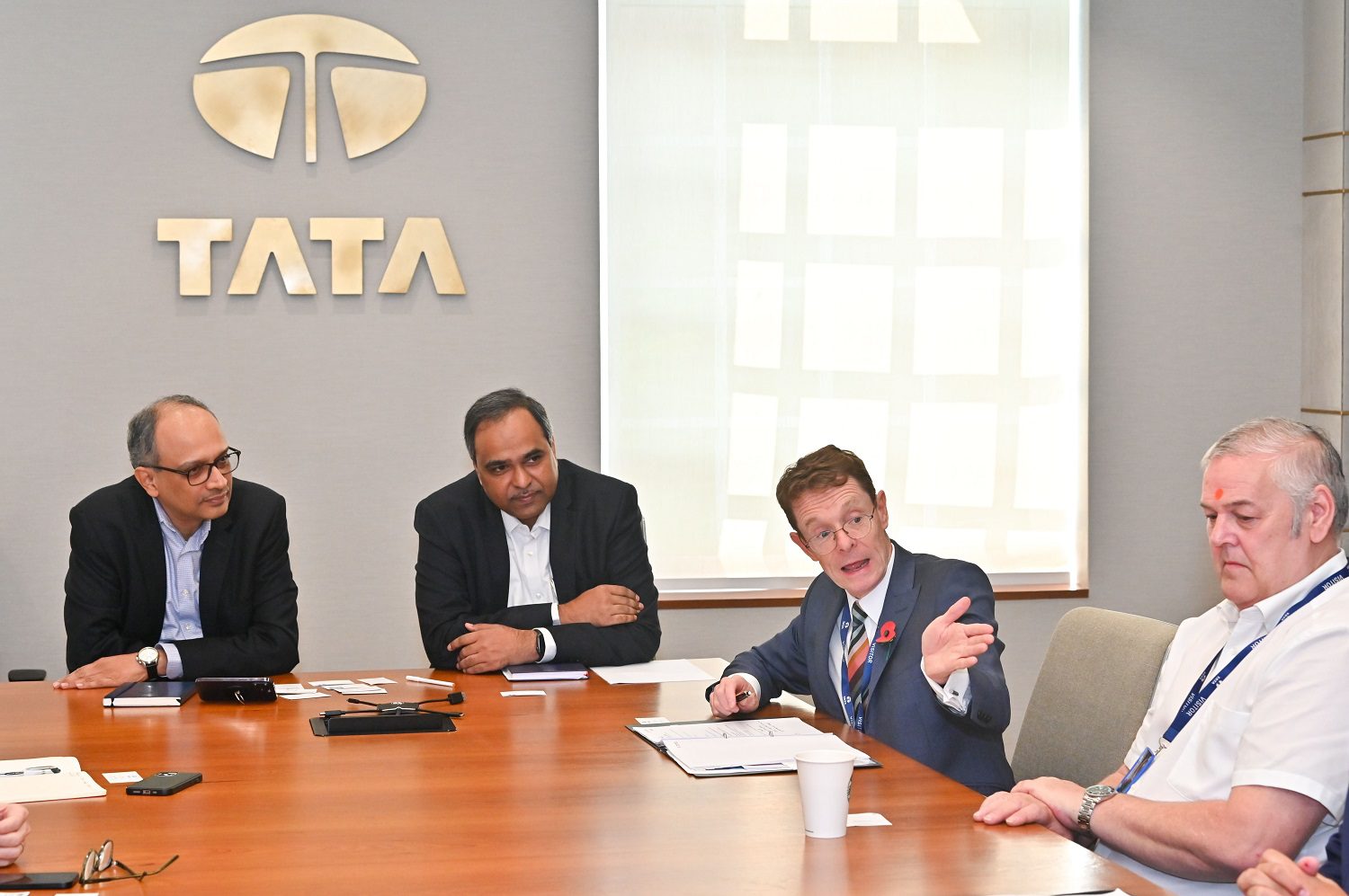 Mayor Andy Street and Cllr Ian Brookfield at Tata Motors