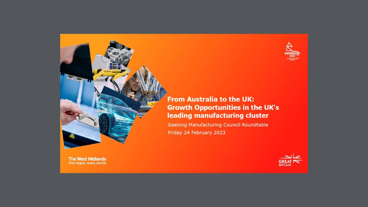 Geelong Manufacturing Council Roundtable Invest West Midlands