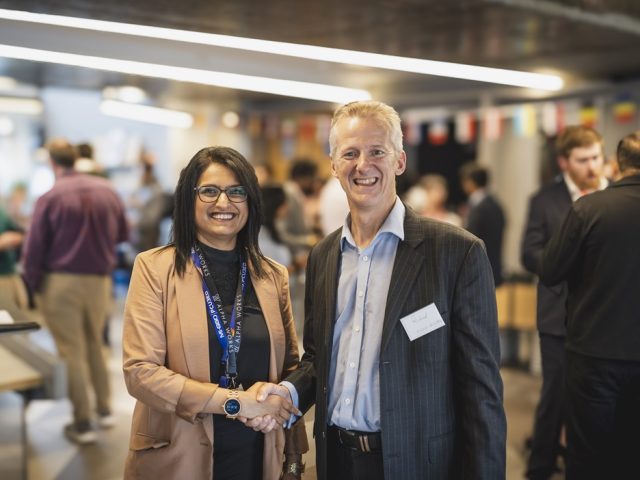 Pooja Jobanputra and Richard Siddle at the Alpha Tower opening