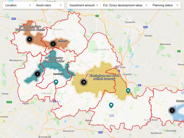 Map of region on Site Selection WM