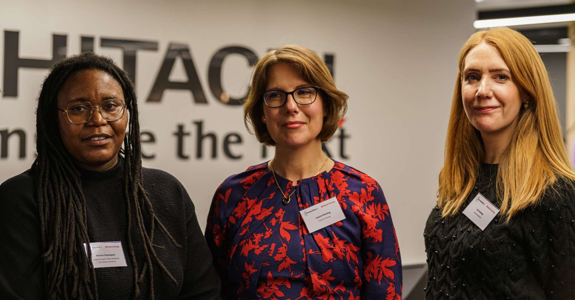 Councillor Sharon Thompson, Deputy Mayor of the West Midlands, Laura Fleming, Country Managing Director UK & IE and Liz Conboy, Commercial Director, RenewableUK.