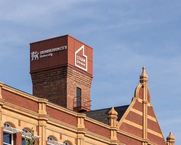 STEAMhouse's iconic chimney-like tower