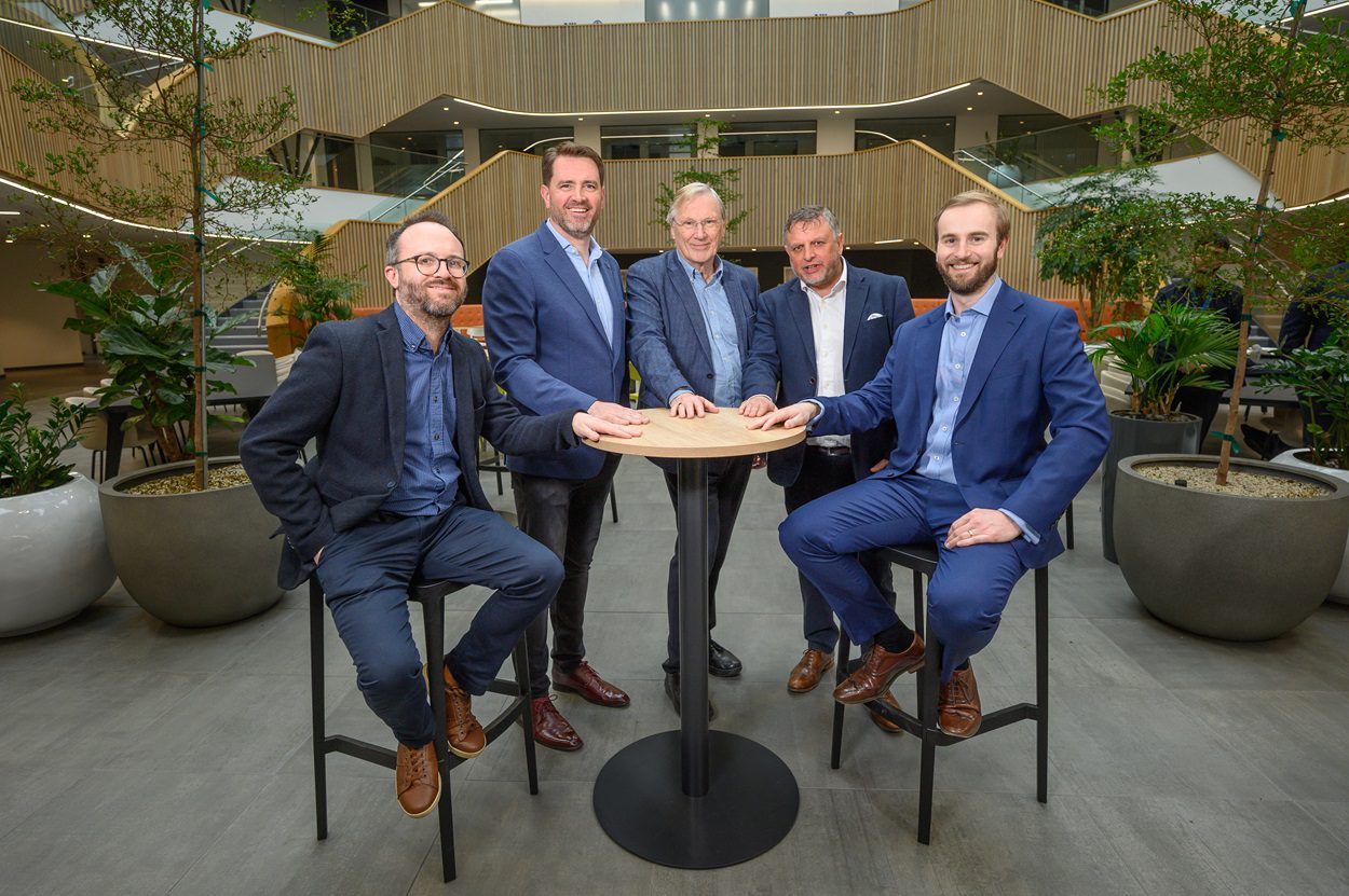 L-R: Jon Lander (Solihull MBC), Gerard Teahon (Uniquely), Cllr Ian Courts (Leader of Solihull Council), Simon Brown (Uniquely) Chris Nixon (WMGC)