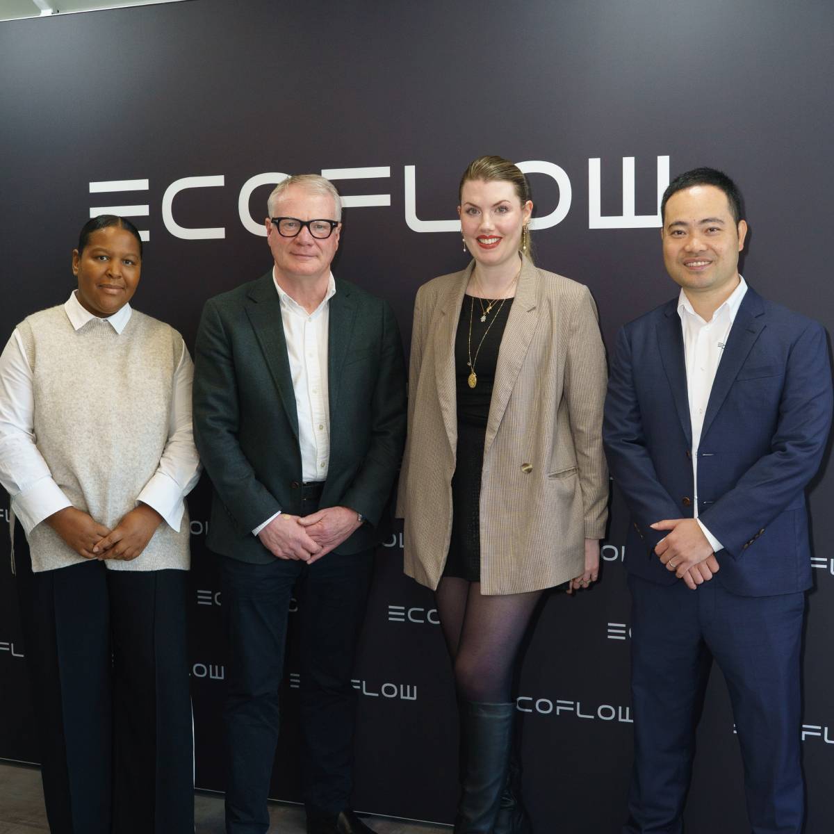 Nardia Martin, Richard Parker, Ashlene Smith and Ryan Xing at the opening of EcoFlow's Birmingham office
