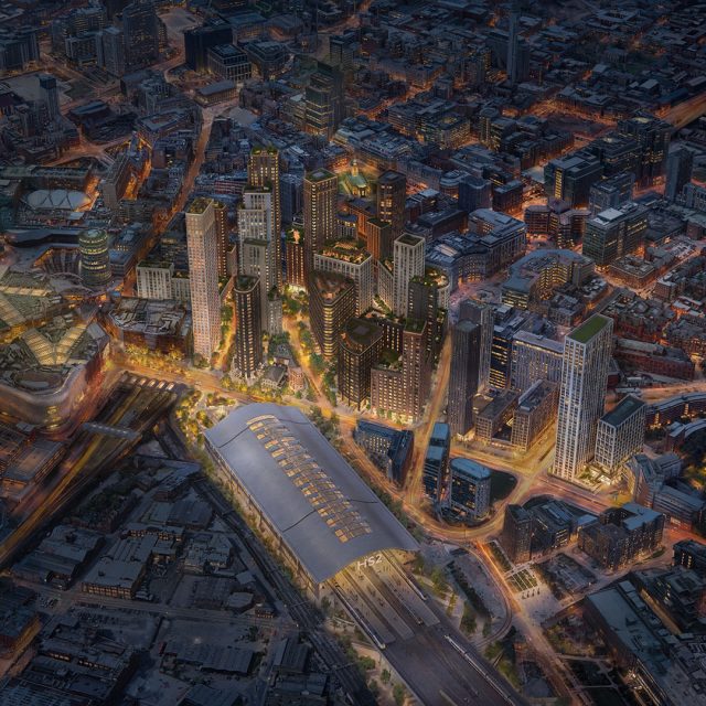 Birmingham Central Heart Aerial View