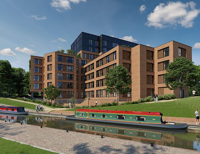 New build residential development render of Digbeth Birmingham